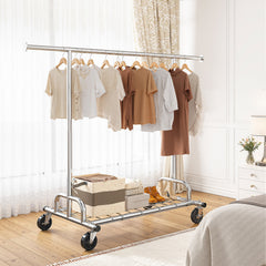 Snhomee Heavy Duty Clothes Rack, Metal Garment Rack with Sturdy Wheels, Rolling Clothing Rack Load 480 LBS, Hanging Clothes, Portable Clothes Rack-Home Storage > Clothes Rack-snhomee